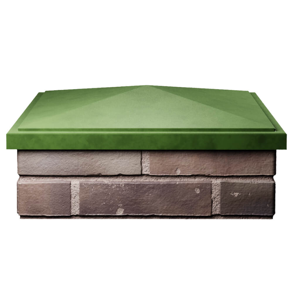 Колпак Zking БонаМоно Зеленый на столб 2х2 кирпича (515х515, 530х530мм) Южно-Сахалинск фото