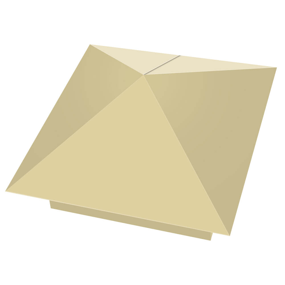 Колпак металлический 400х400мм RAL1014 Бежевый заборный Южно-Сахалинск фото