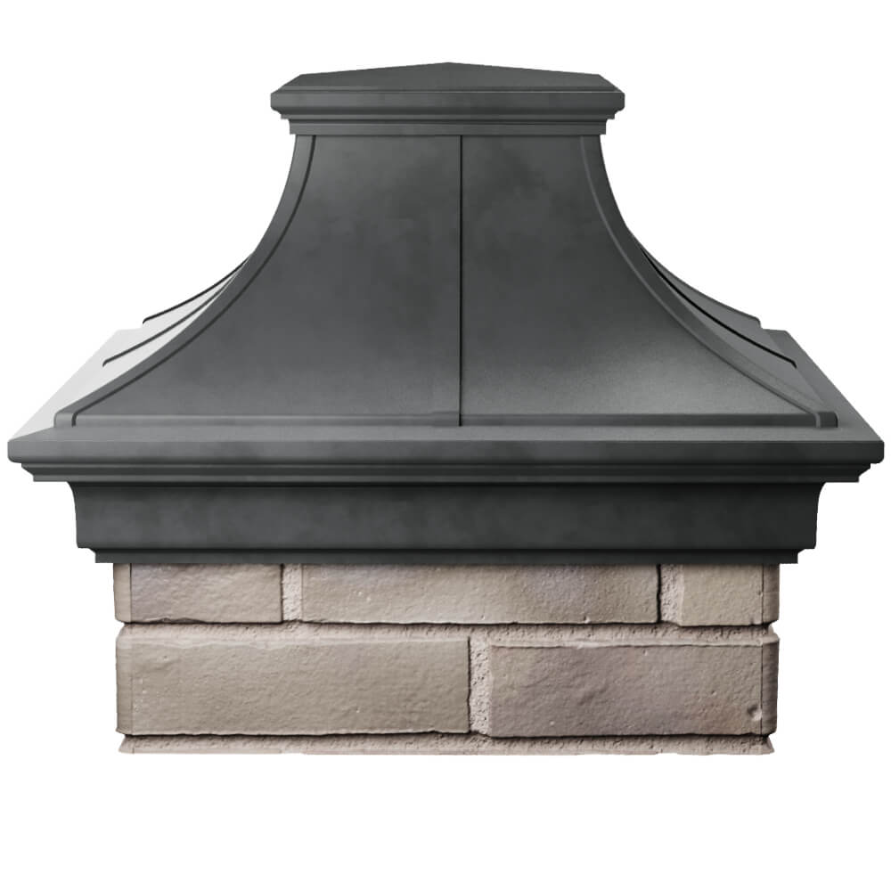 Колпак Zking Монблан Премиум Серый на столб 1.5х1.5 кирпича (385х385мм) Южно-Сахалинск фото