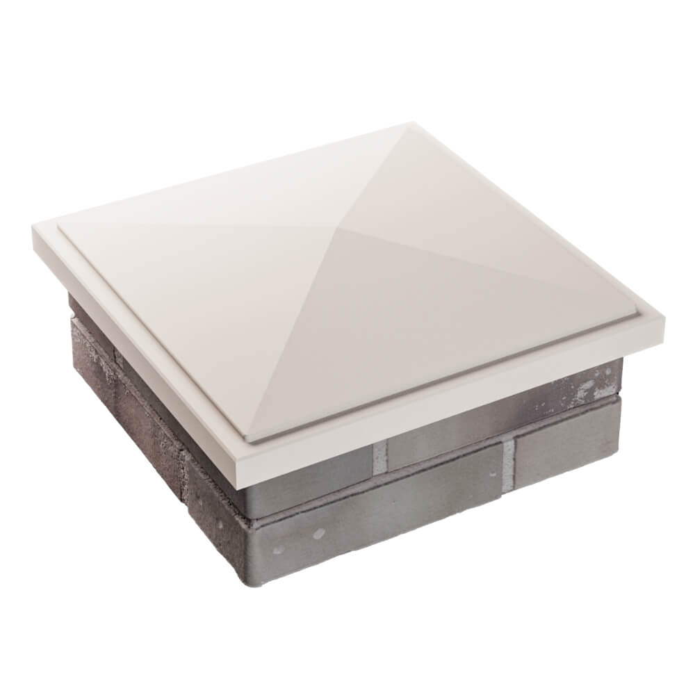 Колпак Zking БонаМоно Бежевый на столб 1.5х1.5 кирпича (385х385, 400х400мм) в Южно-Сахалинске фото