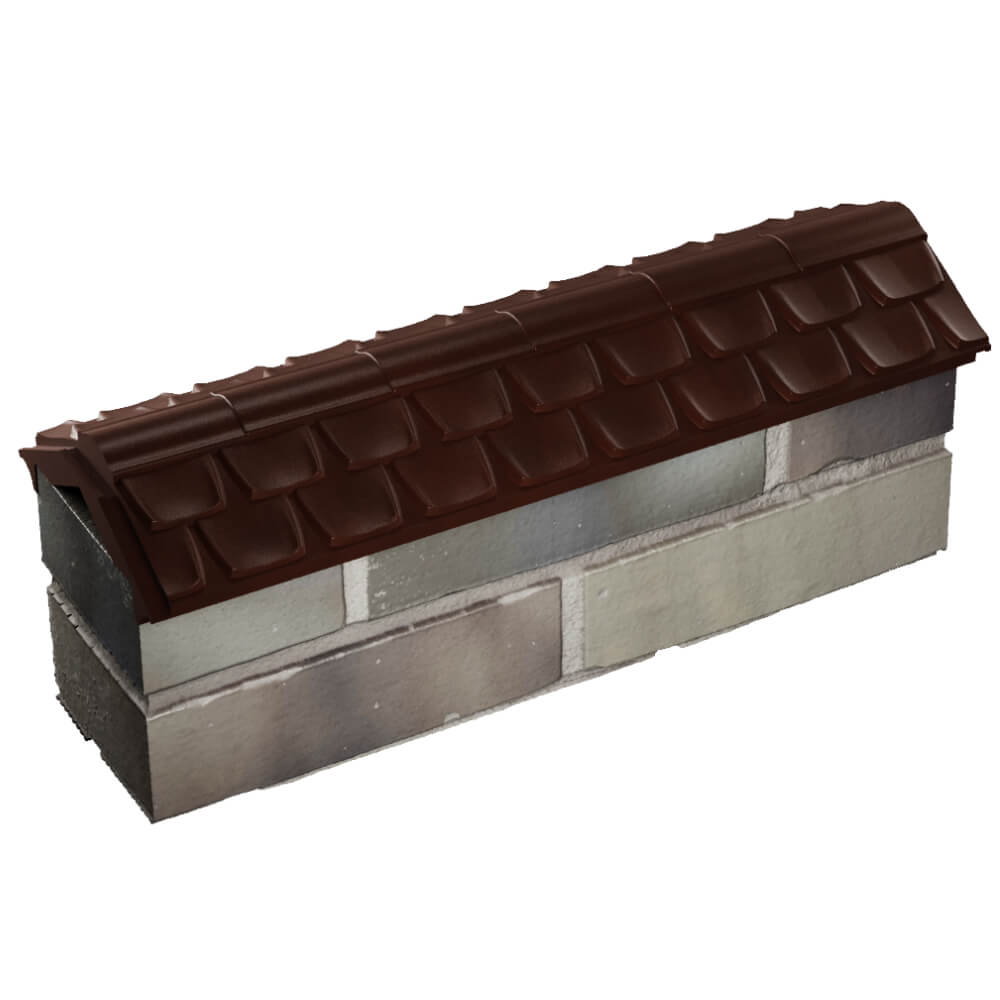 Парапет Zking Эльбрус Коричневый с посадкой на 0.5 кирпича (130мм) в Южно-Сахалинске фото