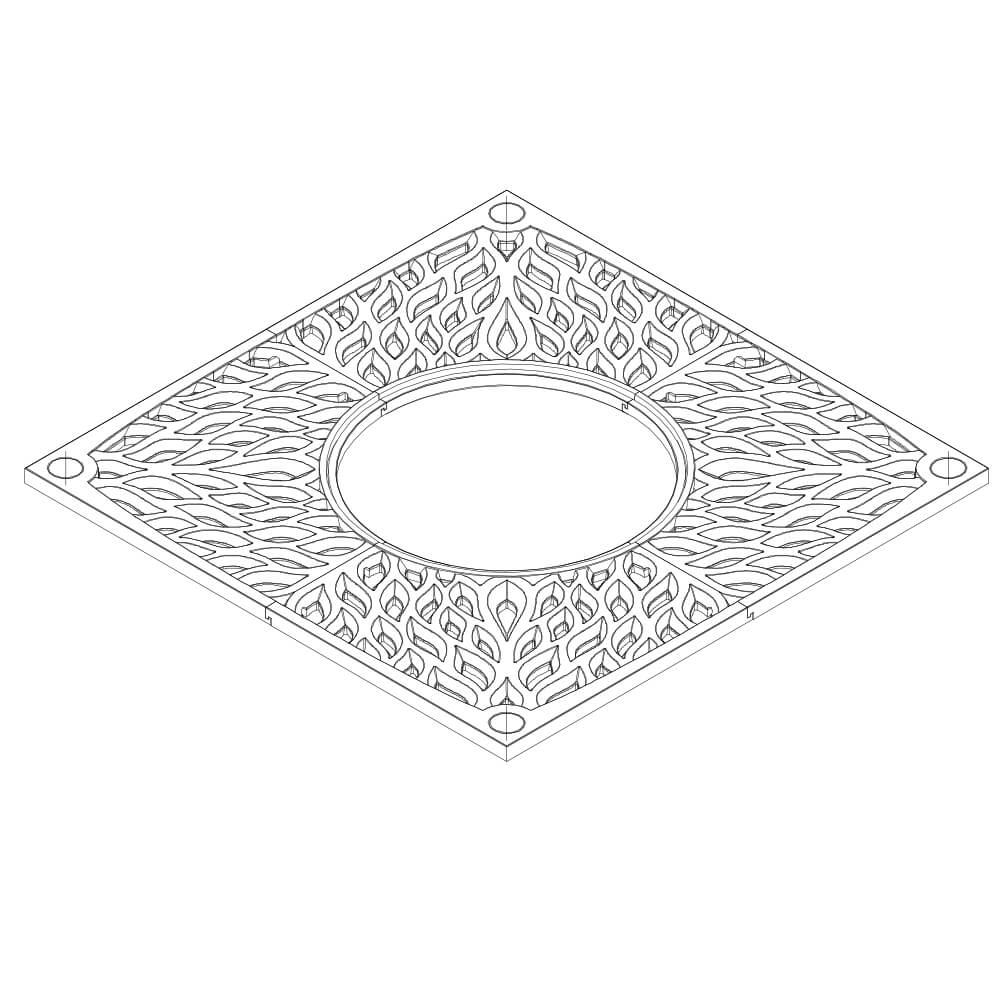 Приствольная решетка для дерева ZKING CRUST 2х2м Черная в Южно-Сахалинске фото