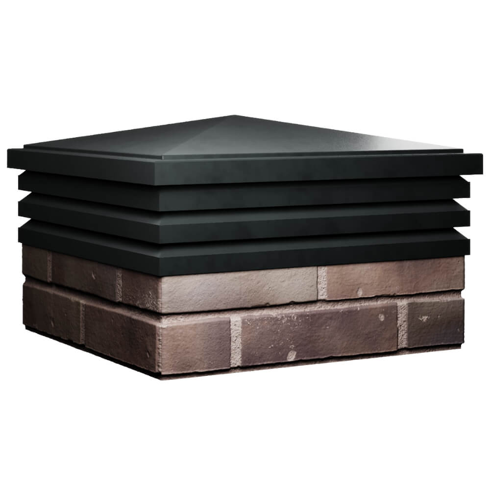 Колпак Zking Бона ХайТек Черный на столб 2х2 кирпича (513х513мм) в Южно-Сахалинске фото