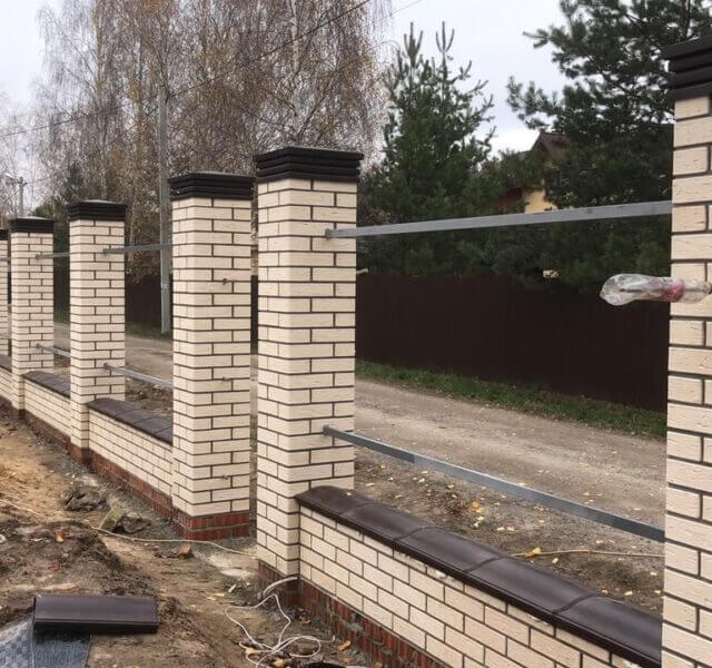 Колпак Zking Бона ХайТек Коричневый на столб 1.5х1.5 кирпича (385х385мм) в Южно-Сахалинске фото