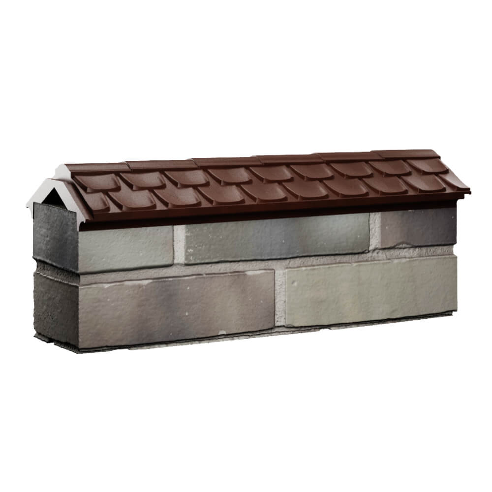 Парапет Zking Эльбрус Коричневый с посадкой на 0.5 кирпича (130мм) Южно-Сахалинск фото