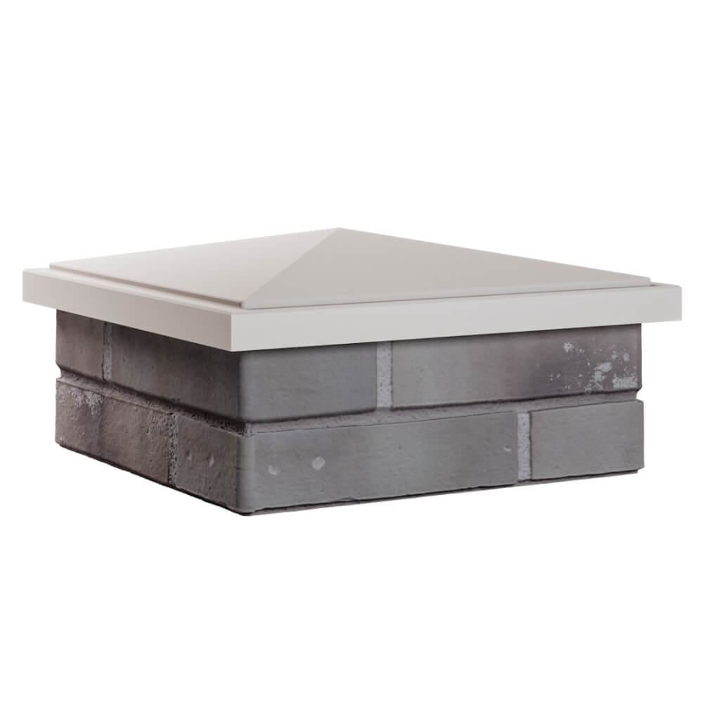 Колпак Zking БонаМоно Бежевый на столб 1.5х1.5 кирпича (385х385, 400х400мм) в Южно-Сахалинске фото