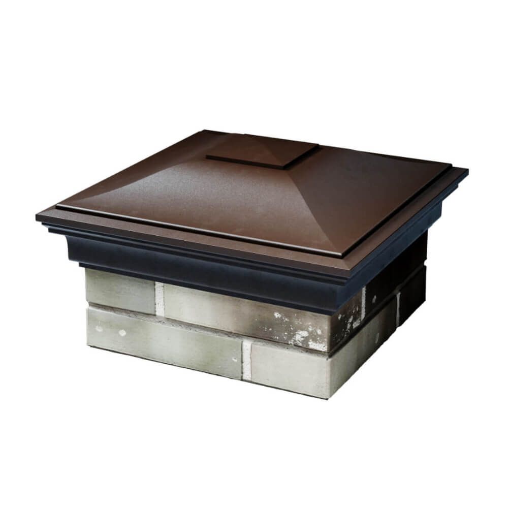 Колпак Zking Монблан Коричневый на столб 1.5х1.5 еврокирпича 0.7НФ (355х355мм) в Южно-Сахалинске фото