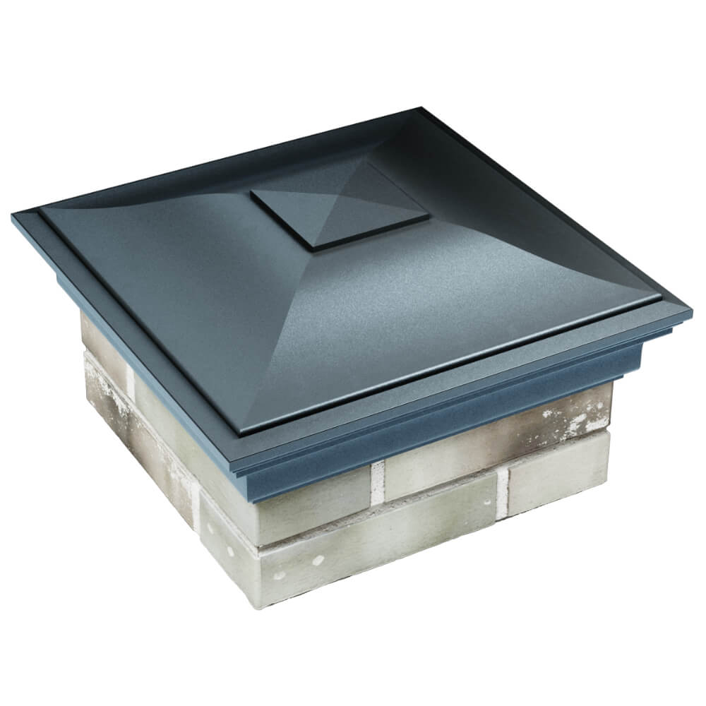 Колпак Zking Монблан Серый на столб 1.5х1.5 кирпича (385х385мм) в Южно-Сахалинске фото