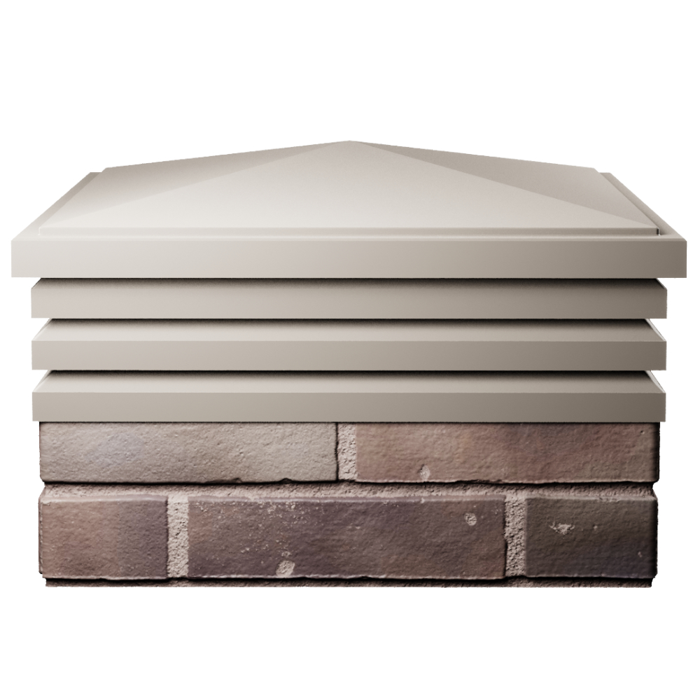 Колпак Zking Бона ХайТек Бежевый на столб 2х2 кирпича (513х513мм) Южно-Сахалинск фото