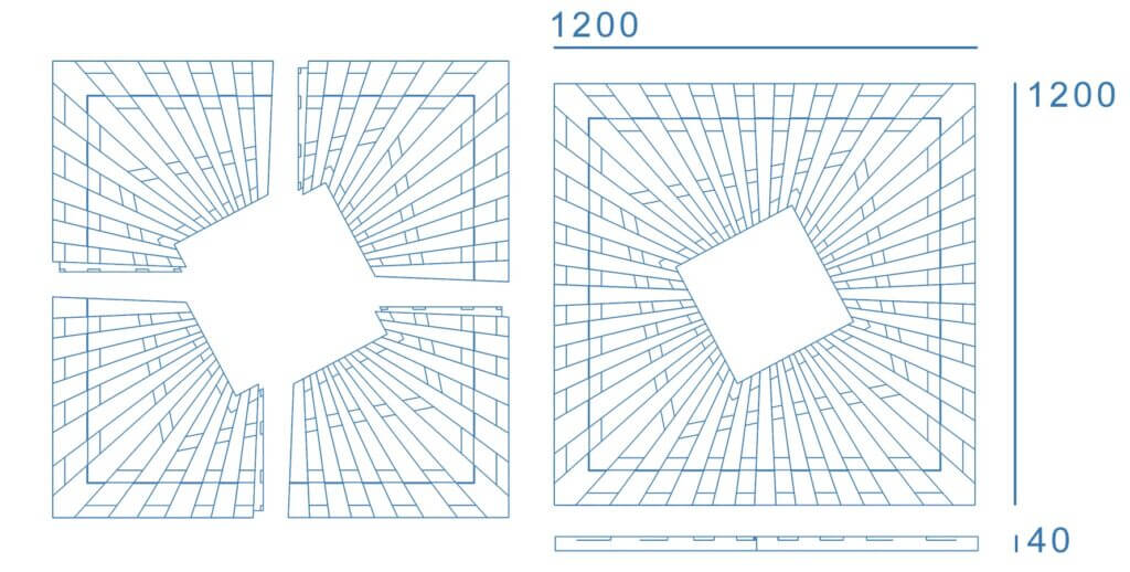 Приствольная решетка для дерева ZKING ATMOSPHERE 1.2х1.2м Черная в Южно-Сахалинске фото