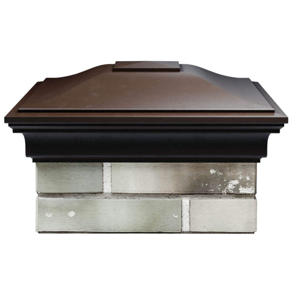 Колпак Zking Монблан Коричневый на столб 1.5х1.5 кирпича (385х385мм) Южно-Сахалинск фото