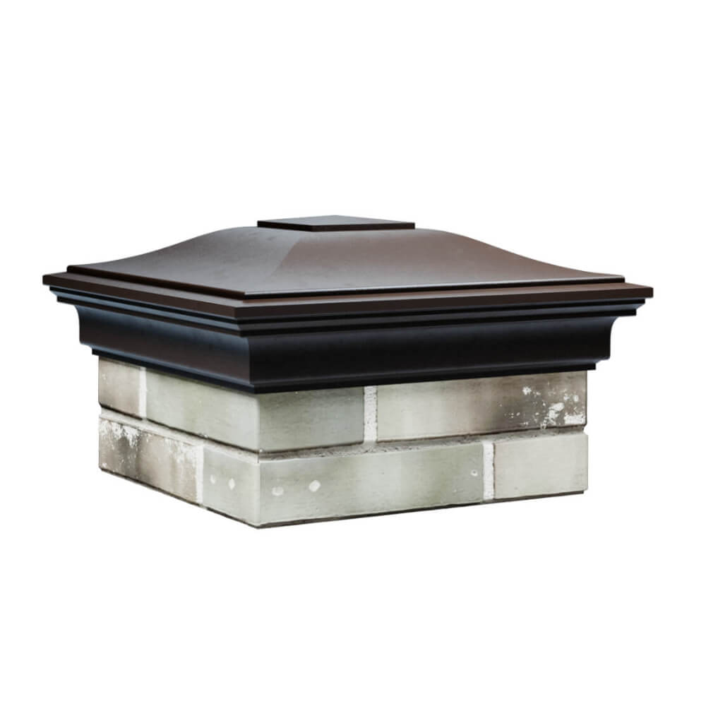 Колпак Zking Монблан Коричневый на столб 1.5х1.5 еврокирпича 0.7НФ (355х355мм) в Южно-Сахалинске фото