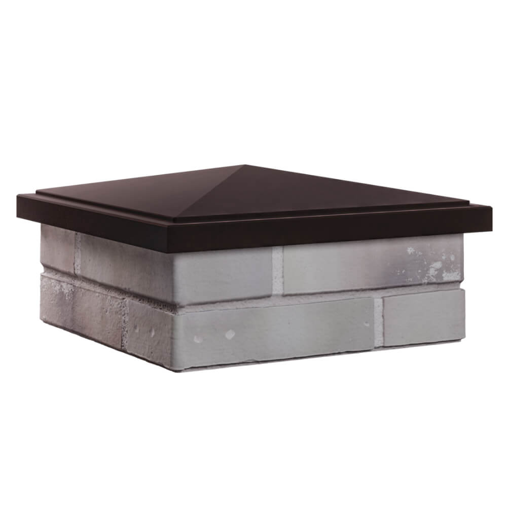 Колпак Zking БонаМоно Коричневый на столб 1.5х1.5 кирпича (385х385, 400х400мм) в Южно-Сахалинске фото