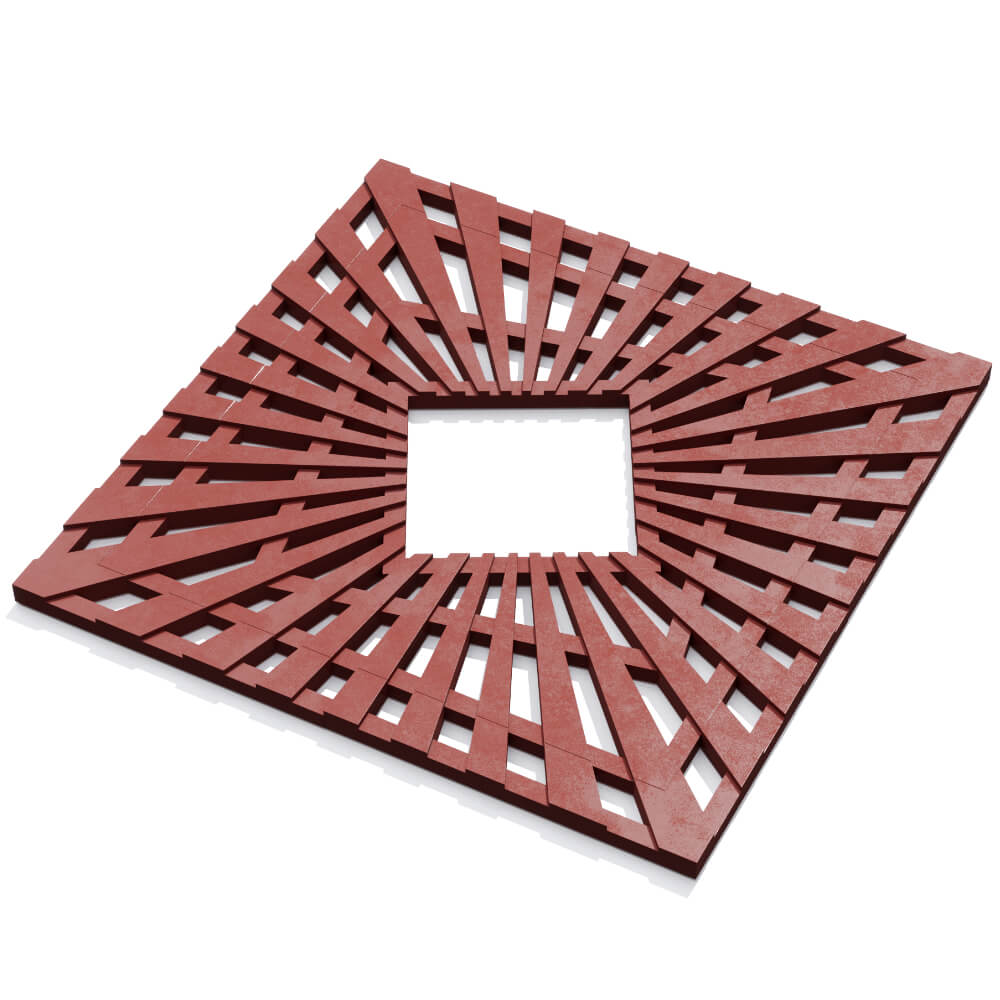 Приствольная решетка для дерева ZKING ATMOSPHERE 1.2х1.2м Красная в Южно-Сахалинске фото