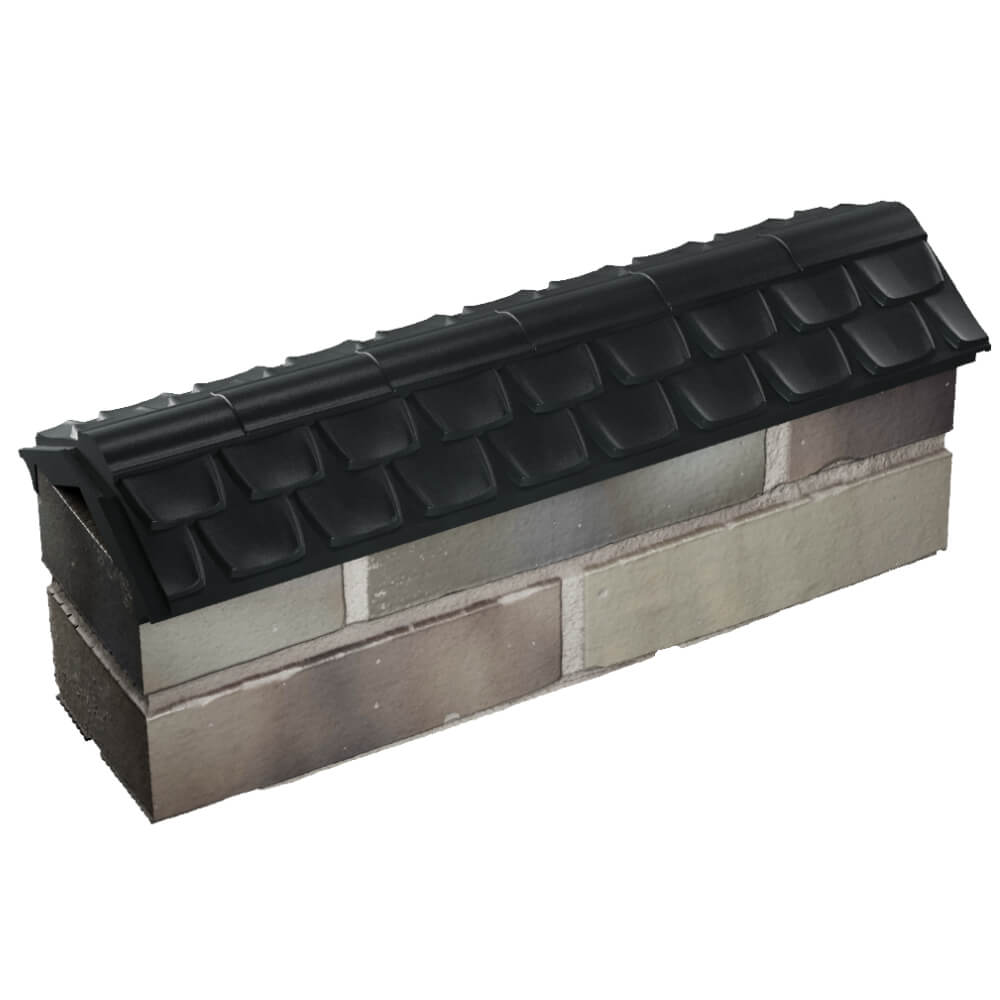 Парапет Zking Эльбрус Черный с посадкой на 0.5 кирпича (130мм) в Южно-Сахалинске фото