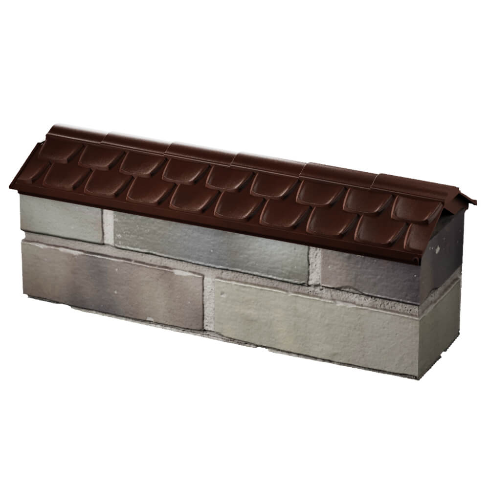Парапет Zking Эльбрус Коричневый с посадкой на 0.5 кирпича (130мм) в Южно-Сахалинске фото