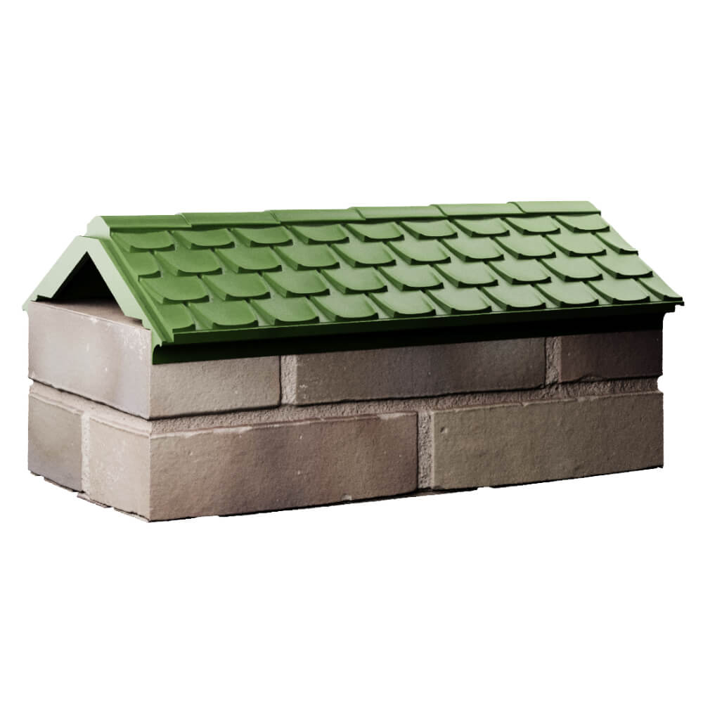 Парапет Zking Эльбрус Зеленый с посадкой на 1 кирпич (255мм) Южно-Сахалинск фото
