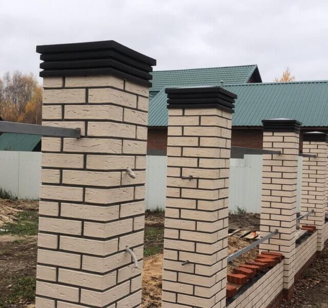 Колпак Zking Бона ХайТек Коричневый на столб 1.5х1.5 кирпича (385х385мм) в Южно-Сахалинске фото