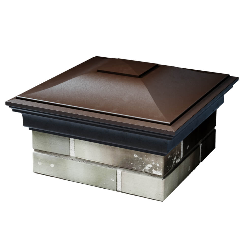 Колпак Zking Монблан Коричневый на столб 1.5х1.5 кирпича (385х385мм) в Южно-Сахалинске фото