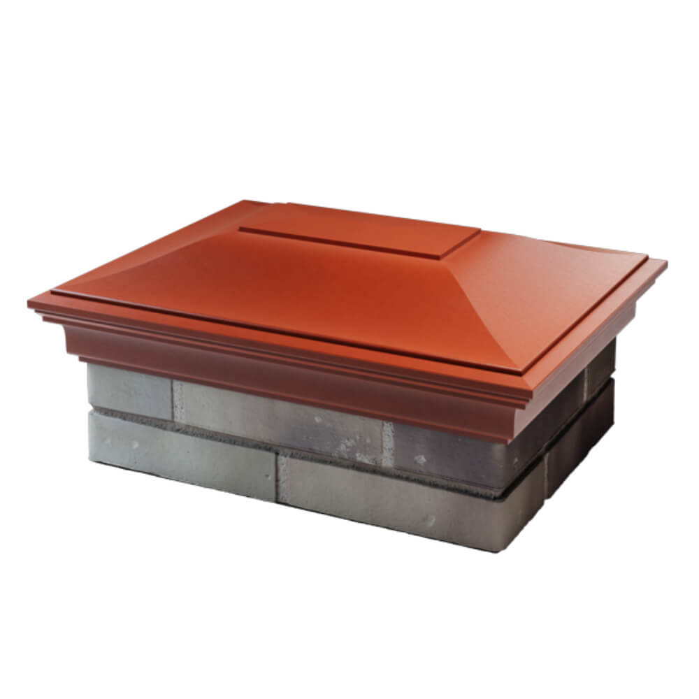 Колпак Zking Монблан Красный на столб 2х1.5 кирпича (515х385мм)