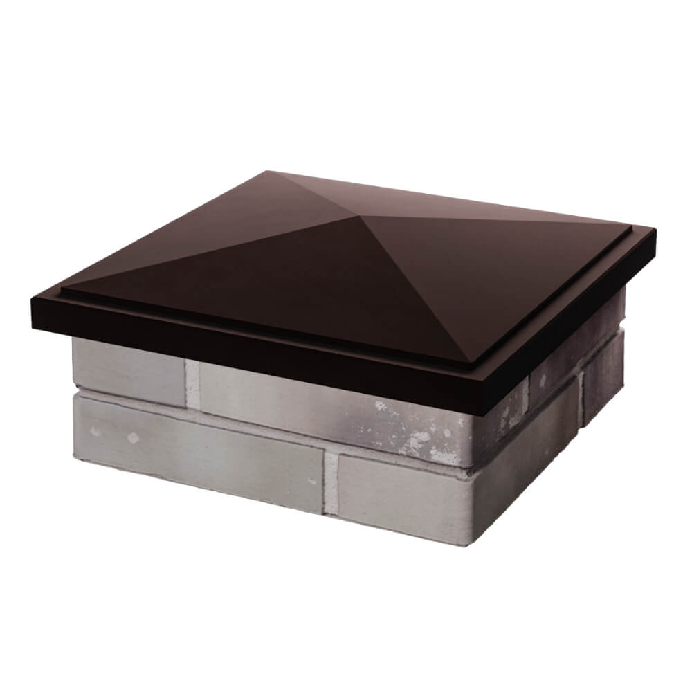 Колпак Zking БонаМоно Коричневый на столб 1.5х1.5 кирпича (385х385, 400х400мм) в Южно-Сахалинске фото