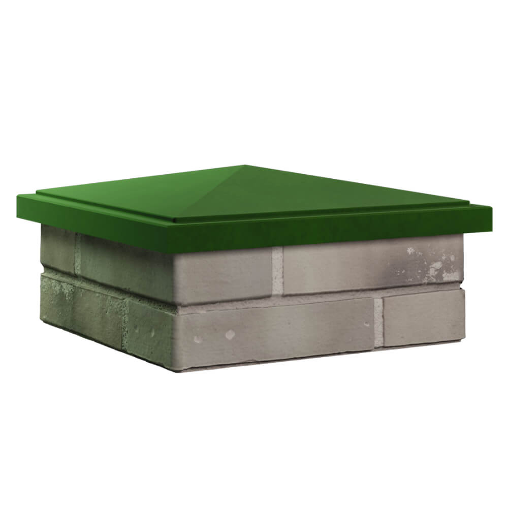 Колпак Zking БонаМоно Зеленый на столб 1.5х1.5 кирпича (385х385, 400х400мм) в Южно-Сахалинске фото