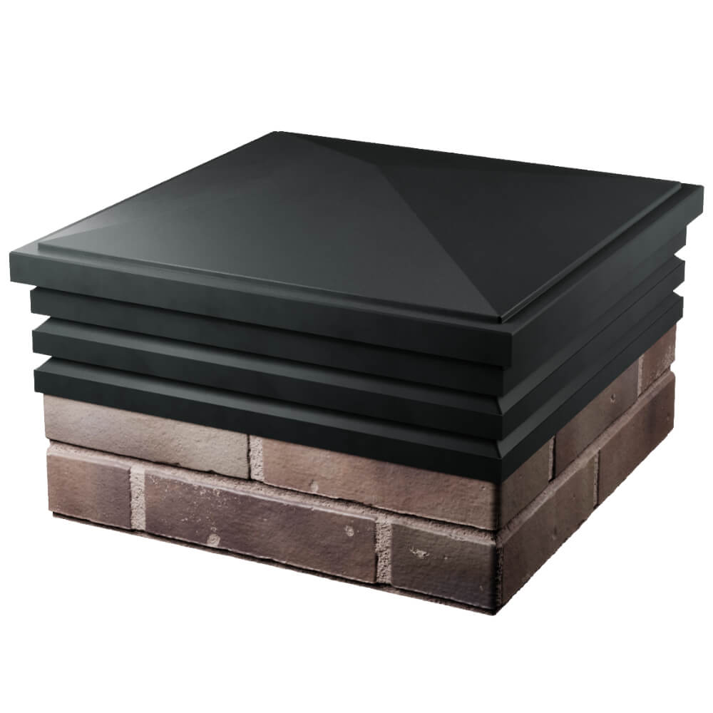 Колпак Zking Бона ХайТек Черный на столб 2х2 кирпича (513х513мм) в Южно-Сахалинске фото