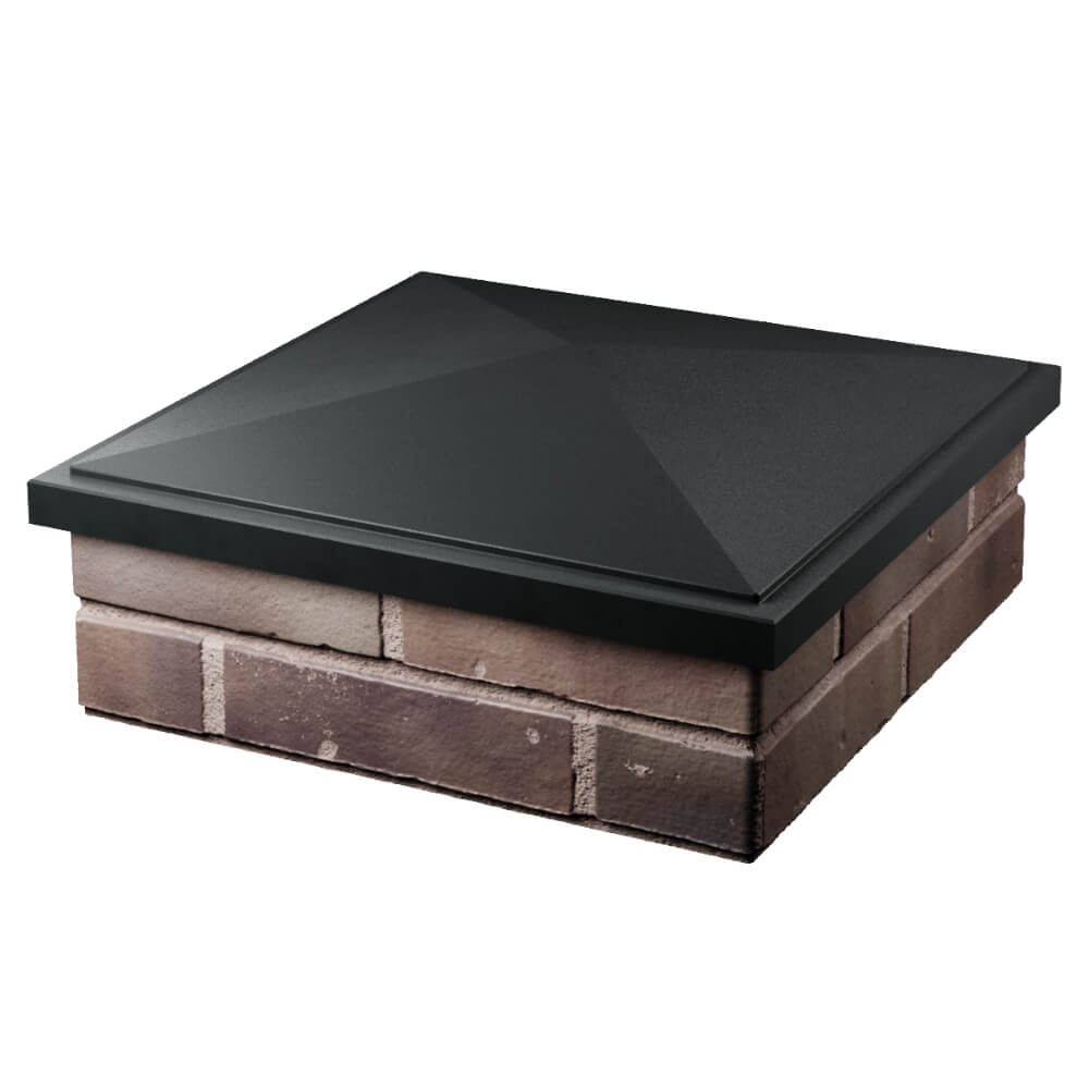 Колпак Zking БонаМоно Черный на столб 2х2 кирпича (515х515, 530х530мм) в Южно-Сахалинске фото