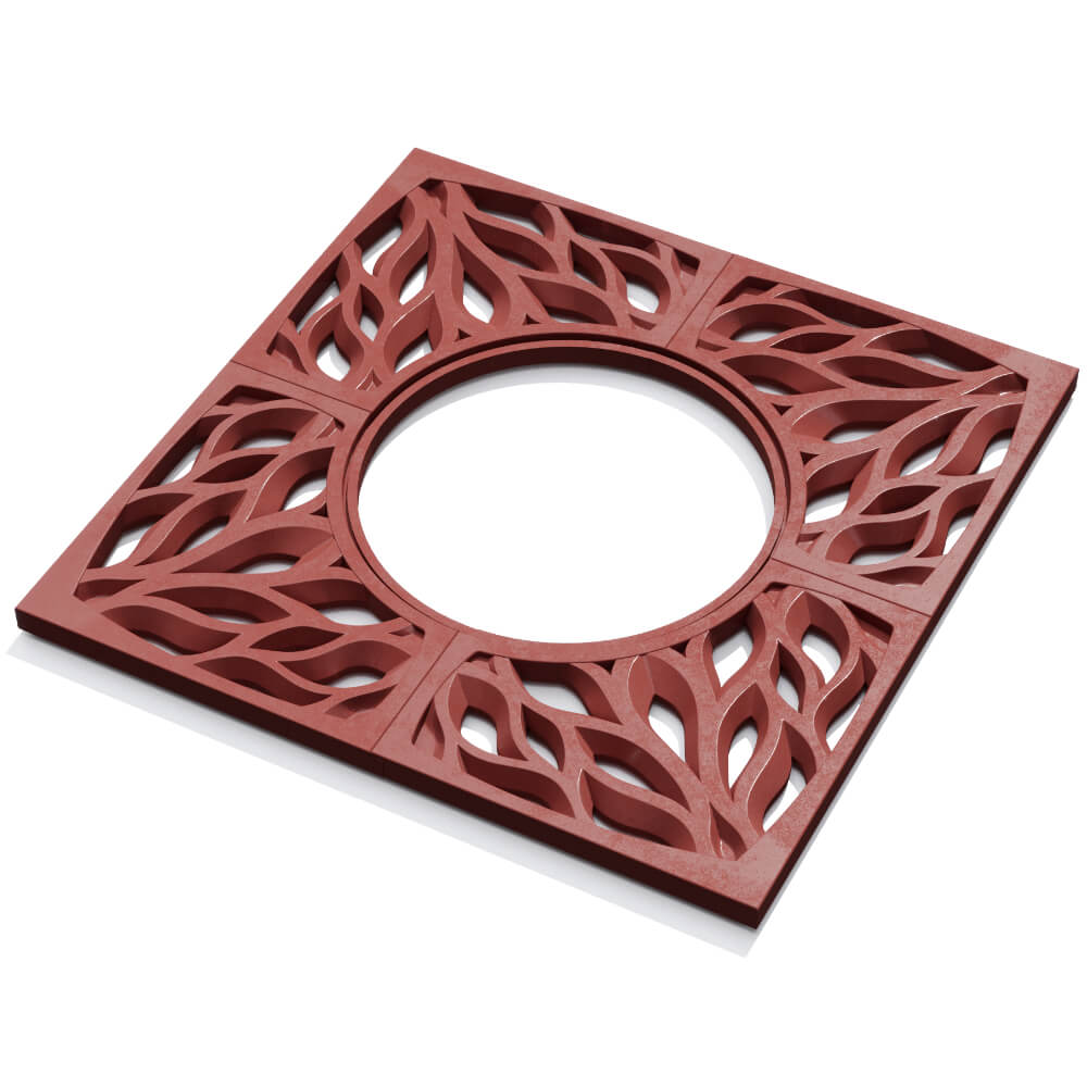 Приствольная решетка для дерева ZKING CRUST 1.2х1.2м Красная в Южно-Сахалинске фото