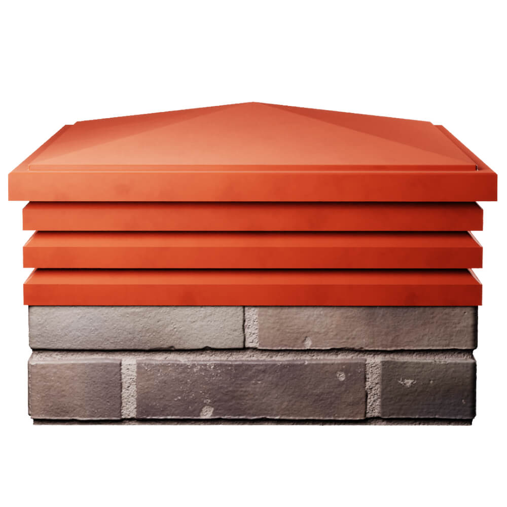 Колпак Zking Бона ХайТек Красный на столб 2х2 кирпича (513х513мм) Южно-Сахалинск фото