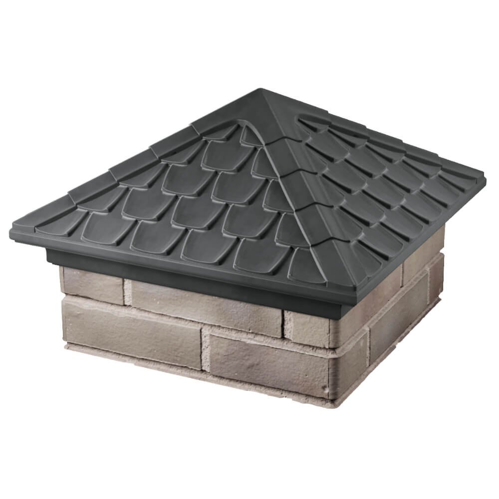 Колпак Zking Эльбрус Серый на столб 1.5х1.5 кирпича (385х385мм) в Южно-Сахалинске фото