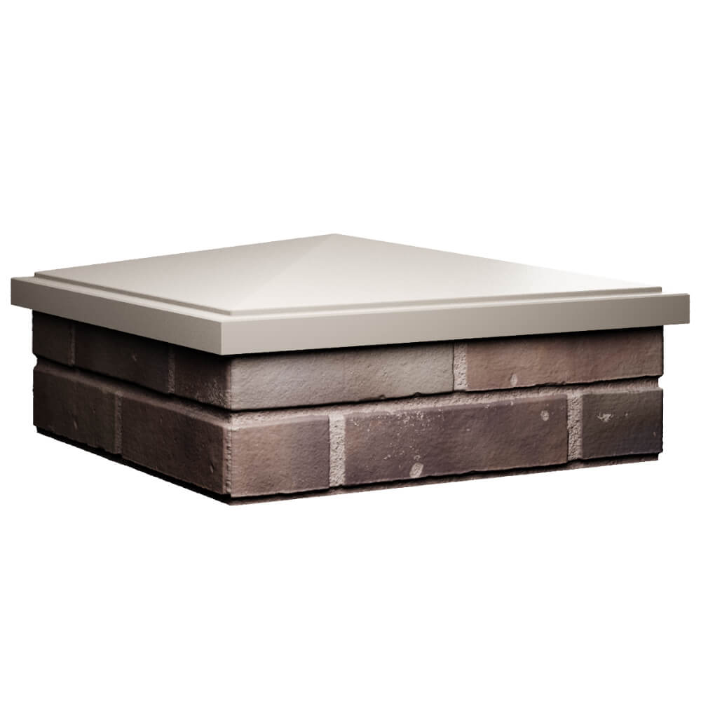 Колпак Zking БонаМоно Бежевый на столб 2х2 кирпича (515х515, 530х530мм) в Южно-Сахалинске фото