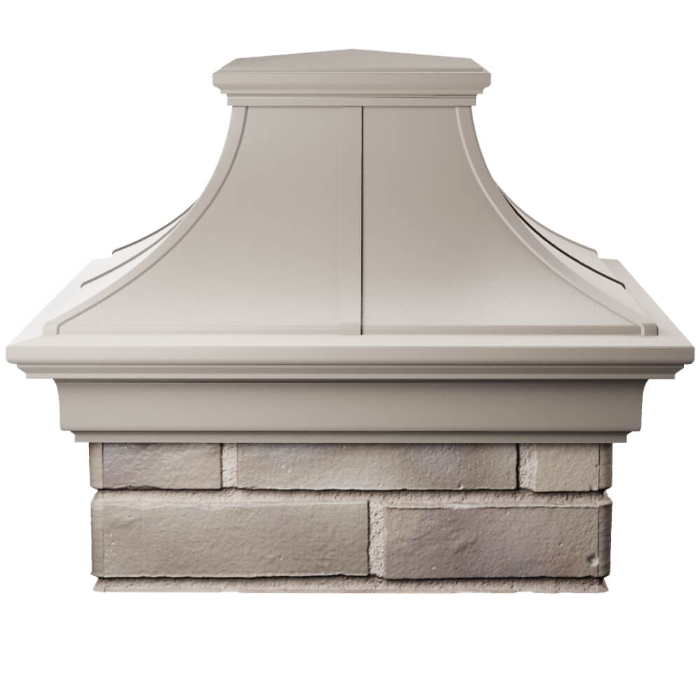 Колпак Zking Монблан Премиум Бежевый на столб 1.5х1.5 кирпича (385х385мм) Южно-Сахалинск фото