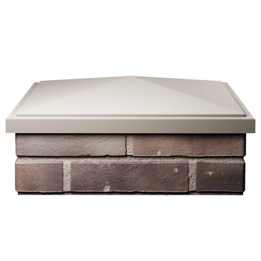 Колпак Zking БонаМоно Бежевый на столб 2х2 кирпича (515х515, 530х530мм) Южно-Сахалинск фото