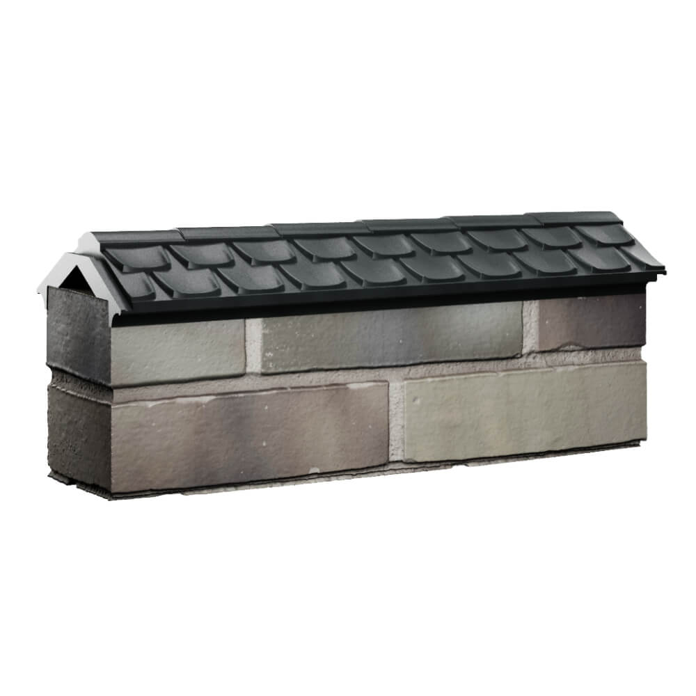 Парапет Zking Эльбрус Черный с посадкой на 0.5 кирпича (130мм) Южно-Сахалинск фото