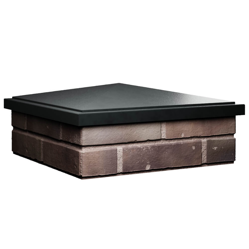 Колпак Zking БонаМоно Черный на столб 2х2 кирпича (515х515, 530х530мм) в Южно-Сахалинске фото