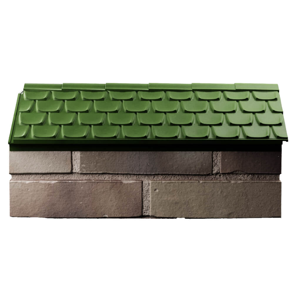 Парапет Zking Эльбрус Зеленый с посадкой на 1 кирпич (255мм) в Южно-Сахалинске фото