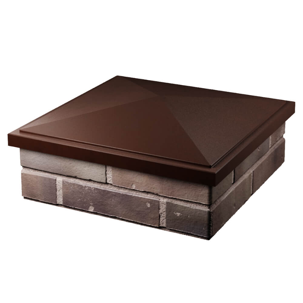 Колпак Zking БонаМоно Коричневый на столб 2х2 кирпича (515х515, 530х530мм) в Южно-Сахалинске фото