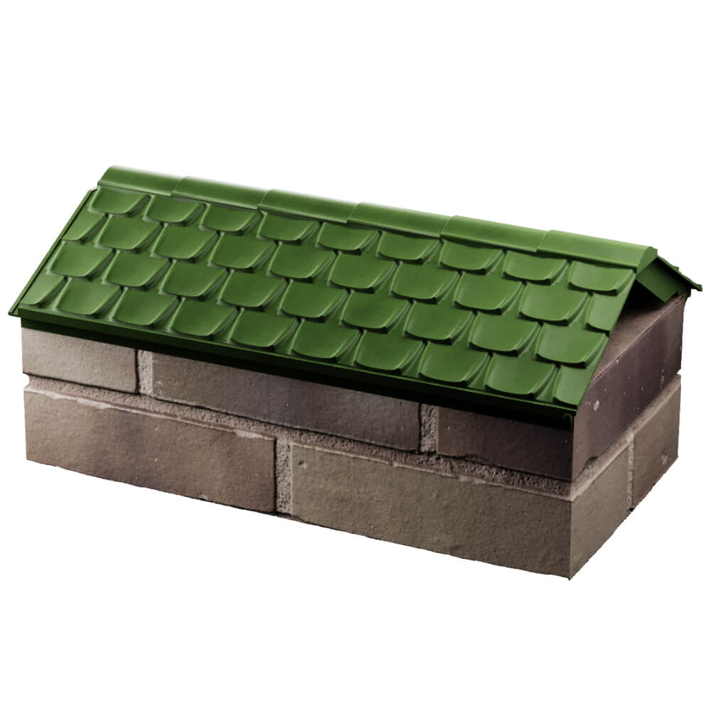 Парапет Zking Эльбрус Зеленый с посадкой на 1 кирпич (255мм) в Южно-Сахалинске фото