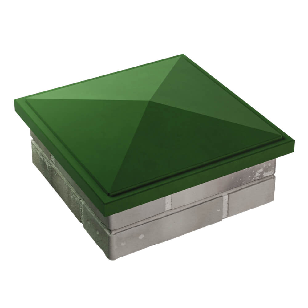 Колпак Zking БонаМоно Зеленый на столб 1.5х1.5 кирпича (385х385, 400х400мм) в Южно-Сахалинске фото