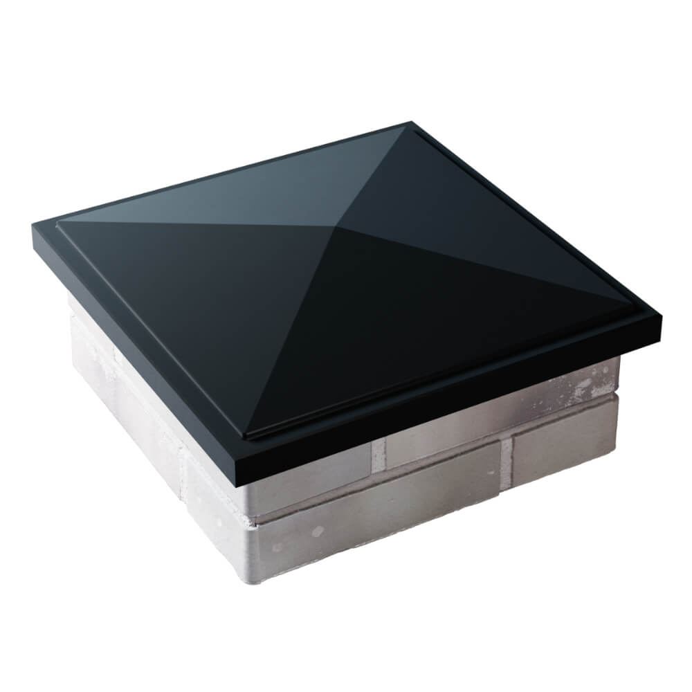 Колпак Zking БонаМоно Черный на столб 1.5х1.5 кирпича (385х385, 400х400мм) в Южно-Сахалинске фото