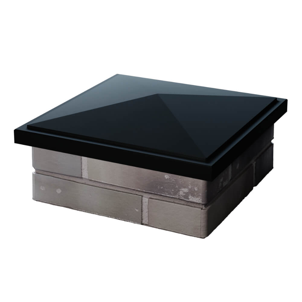 Колпак Zking БонаМоно Черный на столб 1.5х1.5 кирпича (385х385, 400х400мм) в Южно-Сахалинске фото