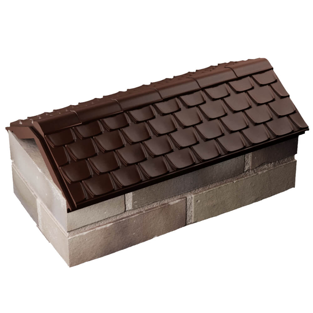 Парапет Zking Эльбрус Коричневый с посадкой на 1 кирпич (255мм) в Южно-Сахалинске фото