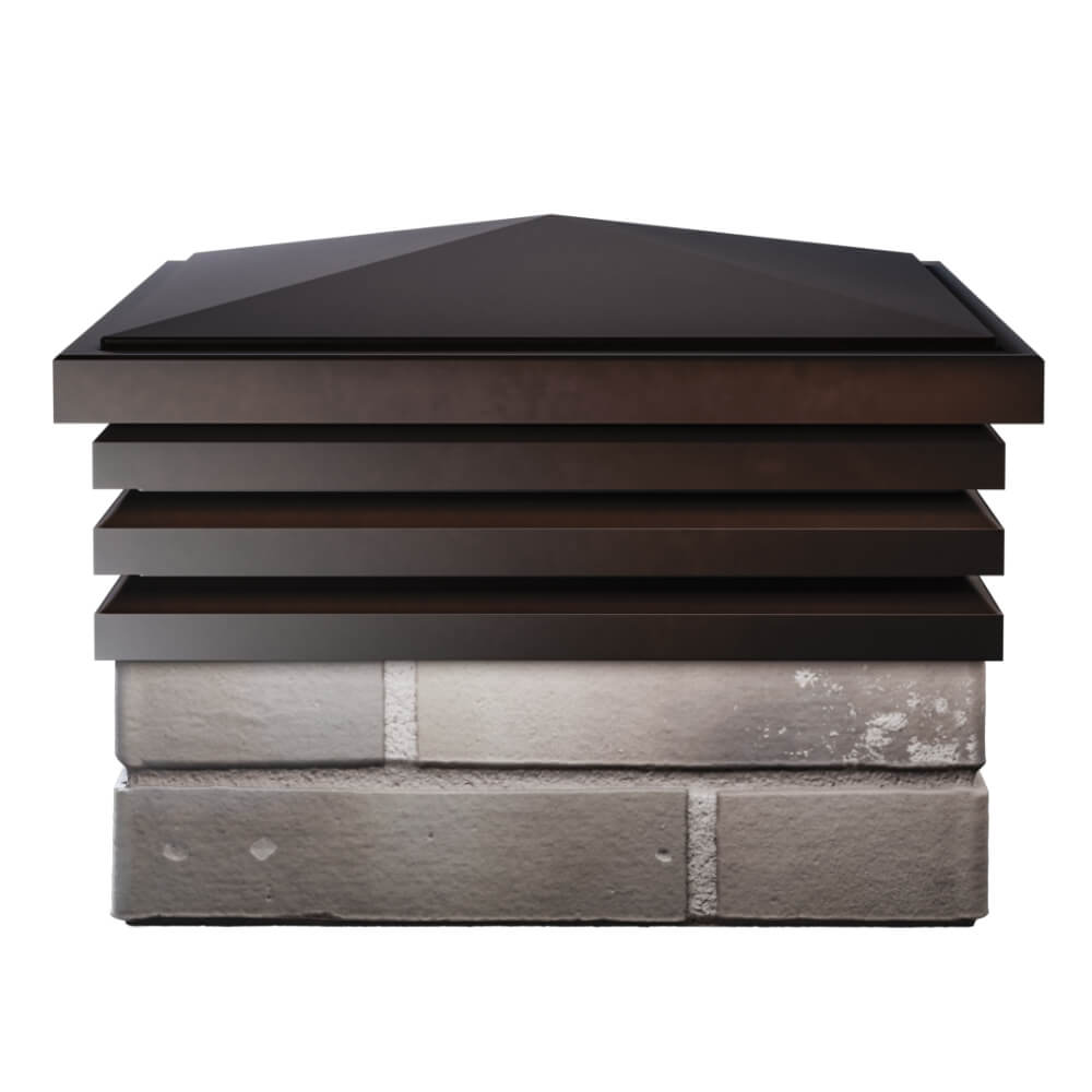 Колпак Zking Бона ХайТек Коричневый на столб 1.5х1.5 кирпича (385х385мм) Южно-Сахалинск фото