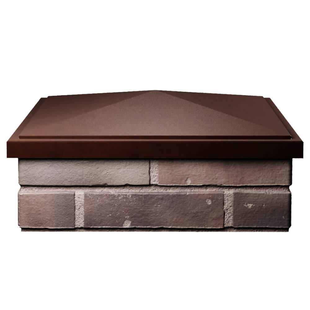 Колпак Zking БонаМоно Коричневый на столб 2х2 кирпича (515х515, 530х530мм) Южно-Сахалинск фото