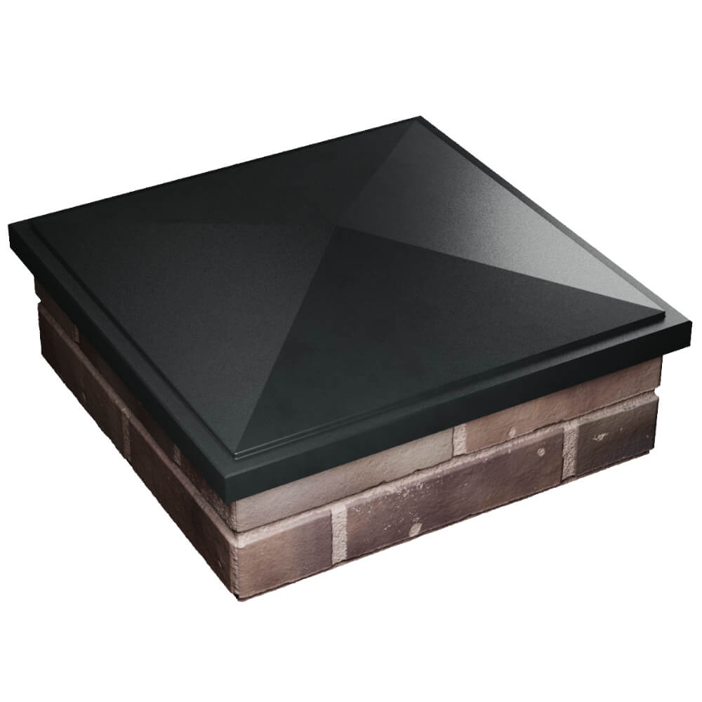 Колпак Zking БонаМоно Черный на столб 2х2 кирпича (515х515, 530х530мм) в Южно-Сахалинске фото