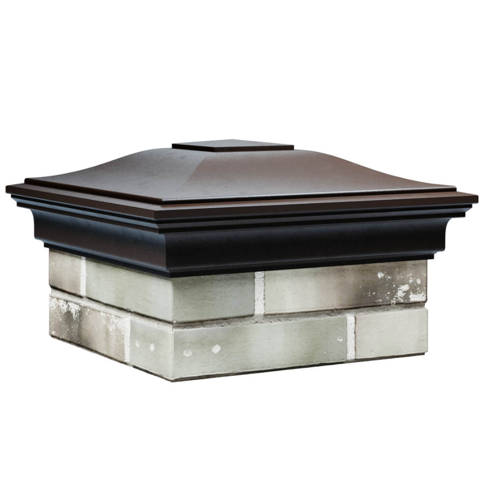 Колпак Zking Монблан Коричневый на столб 1.5х1.5 кирпича (385х385мм) в Южно-Сахалинске фото