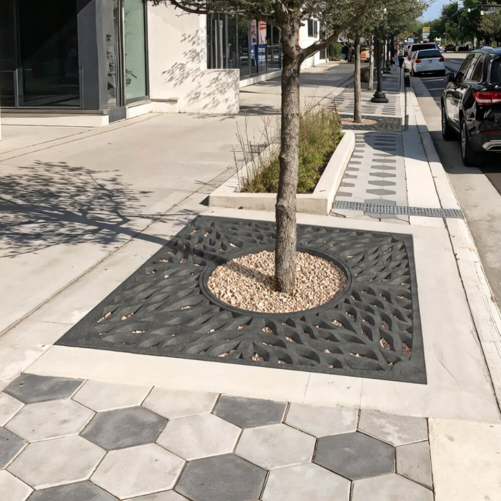 Приствольная решетка для дерева ZKING CRUST 2х2м Черная в Южно-Сахалинске фото