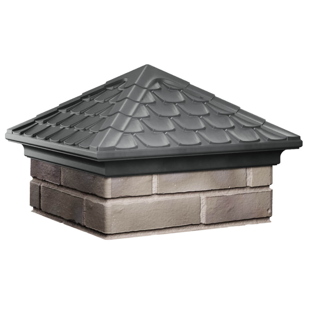 Колпак Zking Эльбрус Серый на столб 1.5х1.5 кирпича (385х385мм) в Южно-Сахалинске фото