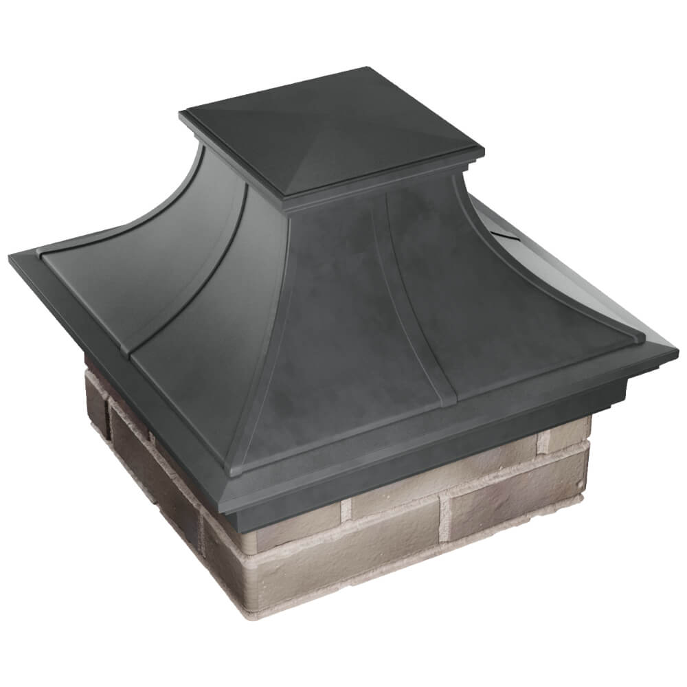 Колпак Zking Монблан Премиум Серый на столб 1.5х1.5 кирпича (385х385мм) в Южно-Сахалинске фото